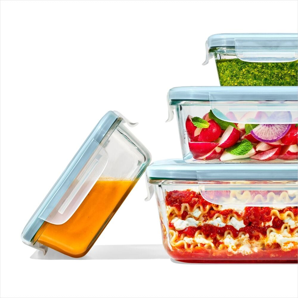 12-Piece Smart Seal Glass Container Set - Arctic Blue A2