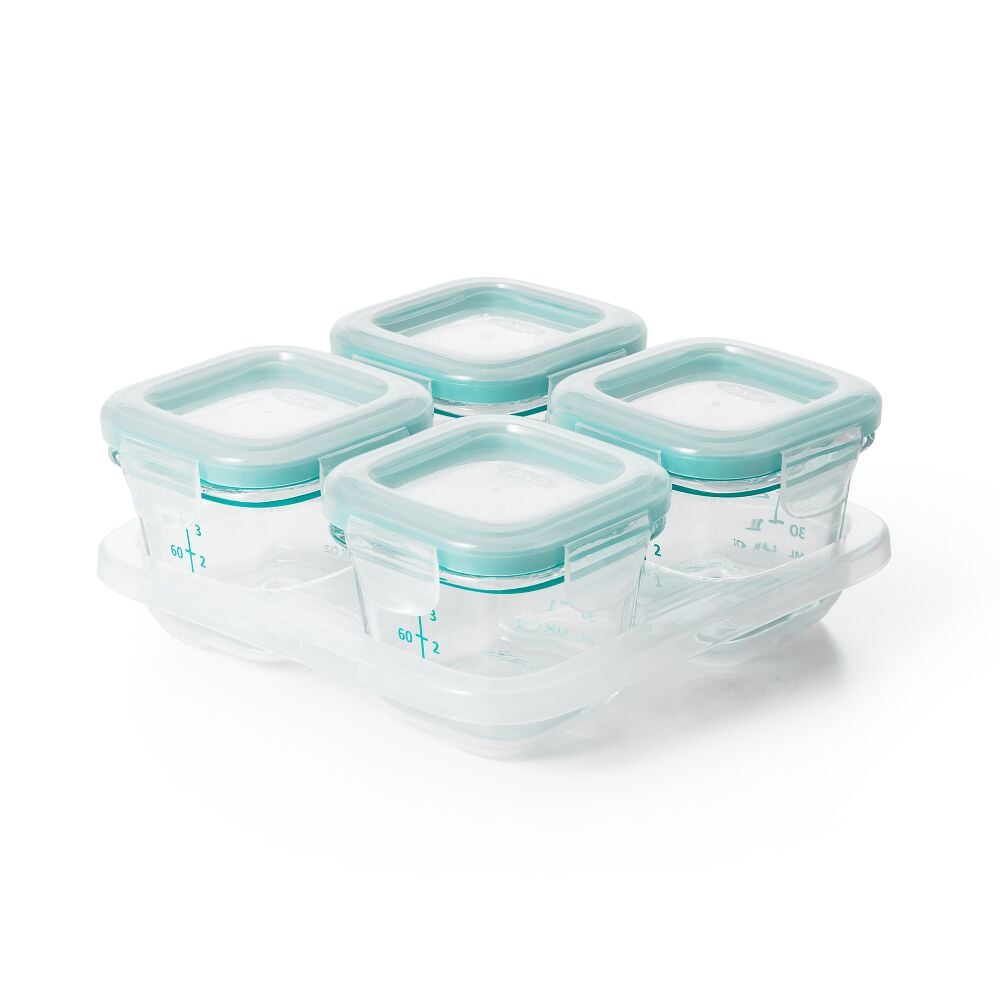 4 oz Glass Baby Blocks™ Freezer Storage Containers V4