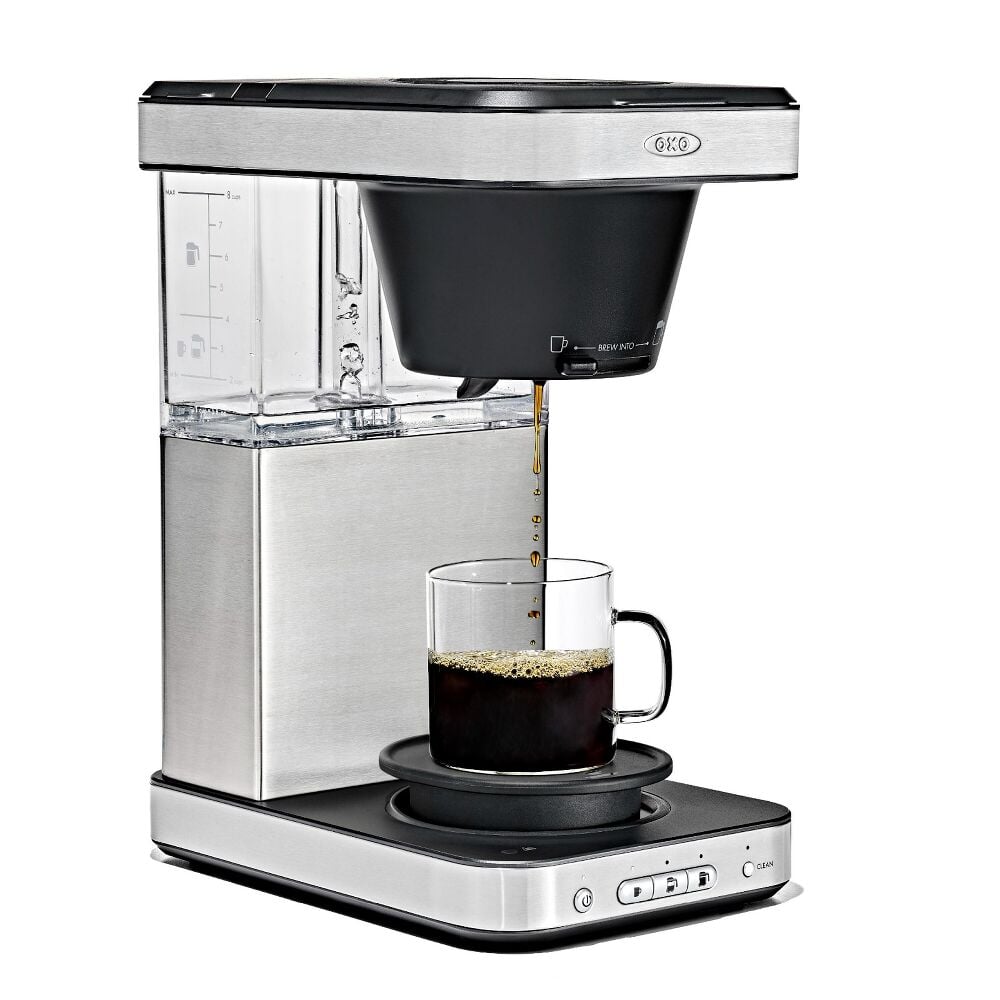 8-Cup Coffee Maker with Podless Single-Serve Function and Glass Carafe M8