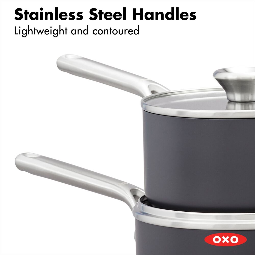 Ceramic Professional Non-Stick 4-Piece Saucepan Set (1.7 Qt & 2.3 Qt) G9