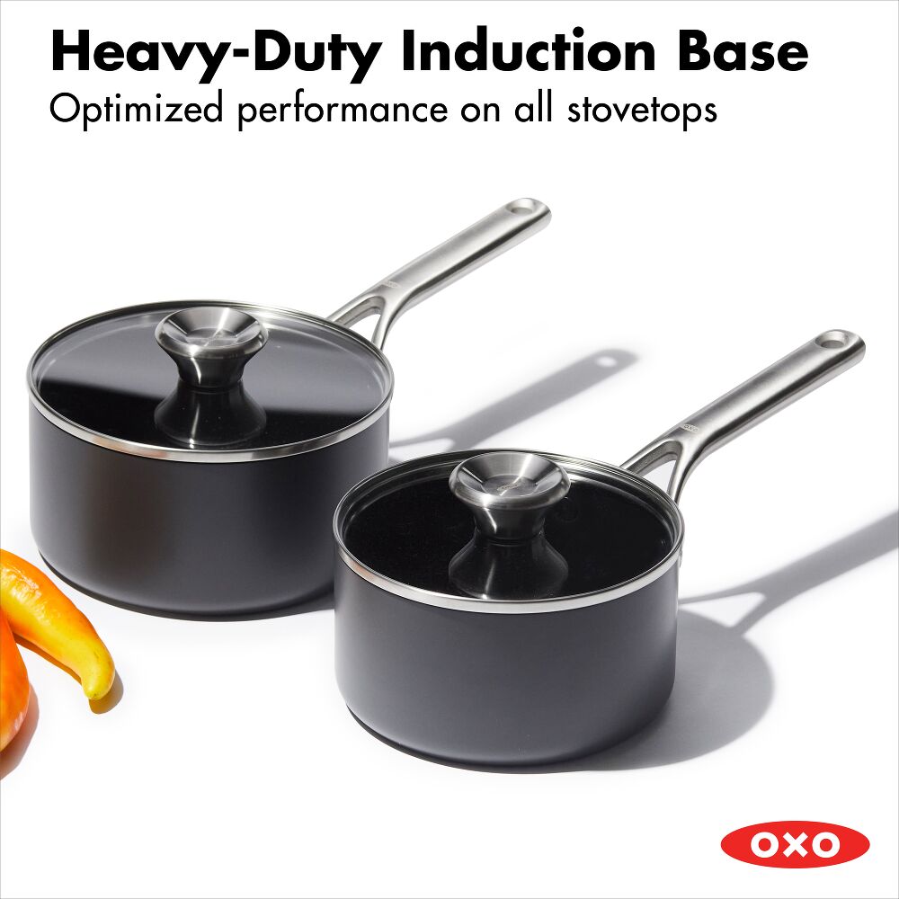 Ceramic Professional Non-Stick 4-Piece Saucepan Set (1.7 Qt & 2.3 Qt) G9