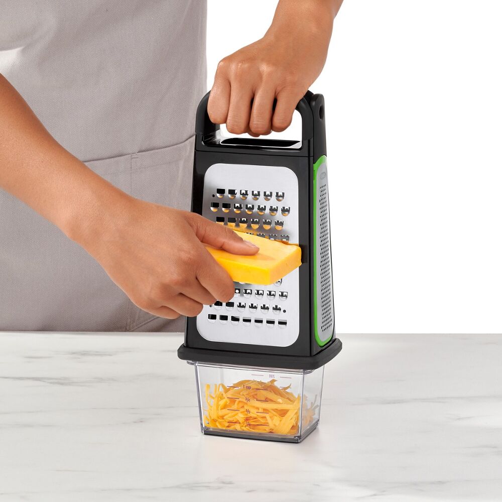 Etched Box Grater With Removable Zester N2