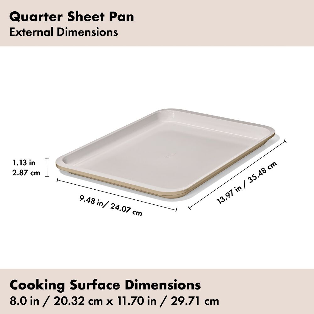 Non-Stick Pro Ceramic Coated Metal Bakeware Quarter Sheet Pan F3
