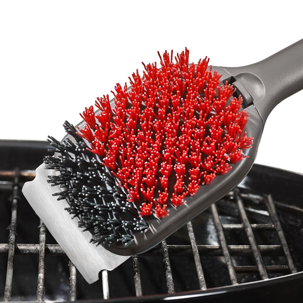 Outdoor Nylon Grill Brush Set of 2 Replacement Heads E1