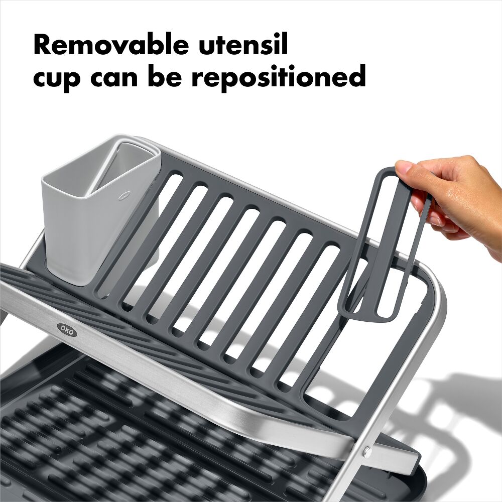 OXO Good Grips Aluminum Fold Flat Dish Rack A8
