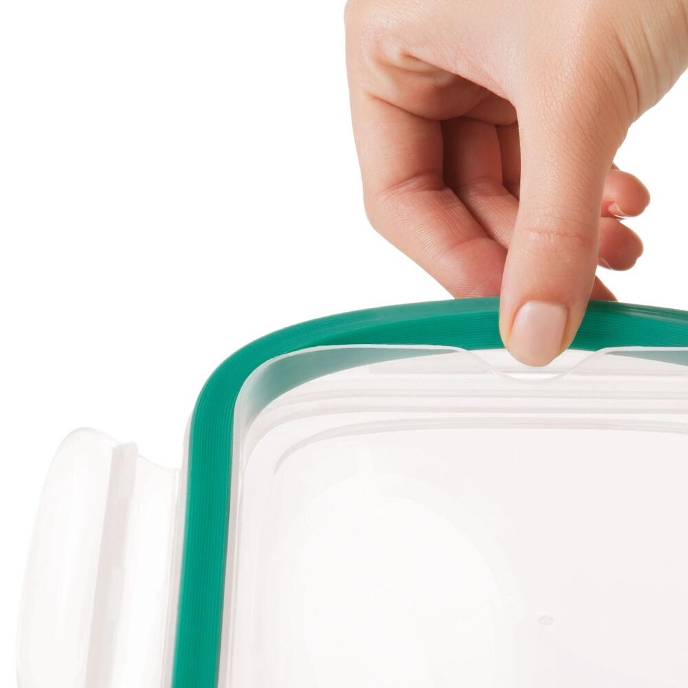 Smart Seal 3.5 Cup Glass Rectangle Container - Teal S1