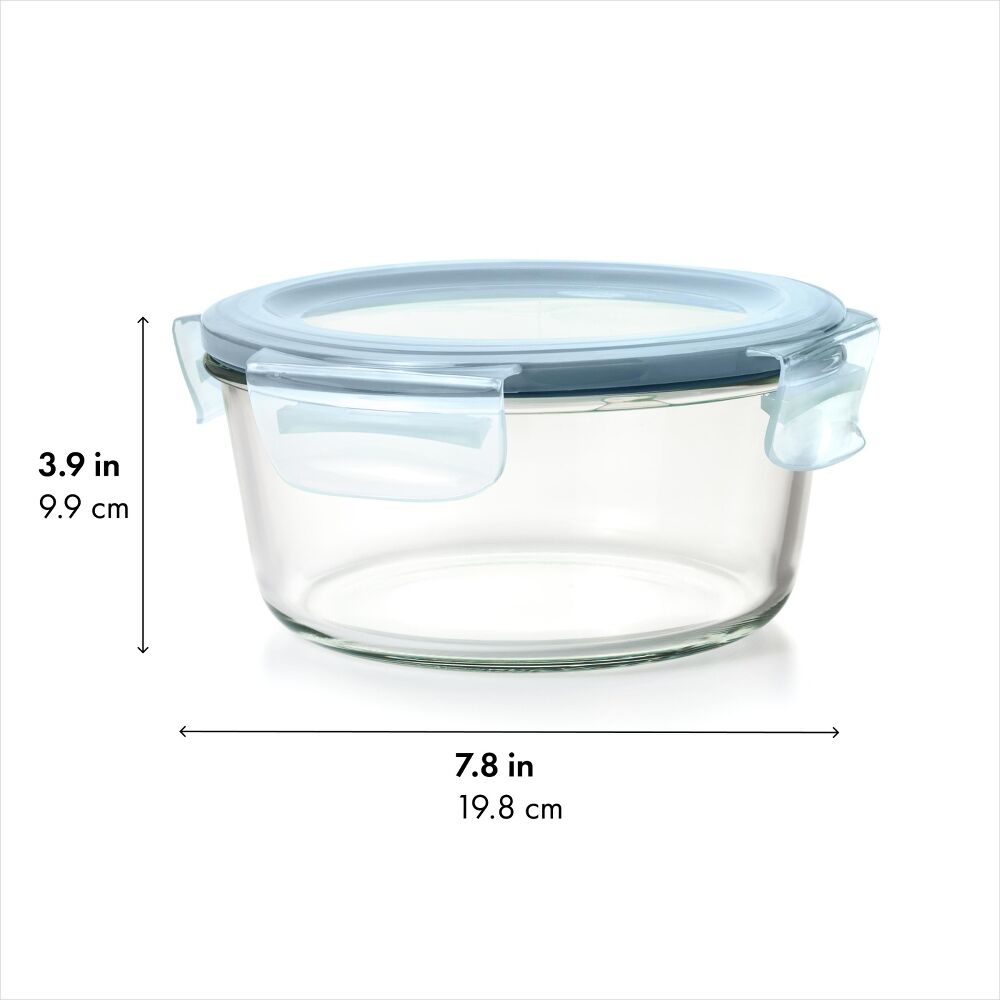 Smart Seal 7-Cup Glass Round Container - Arctic Blue A8