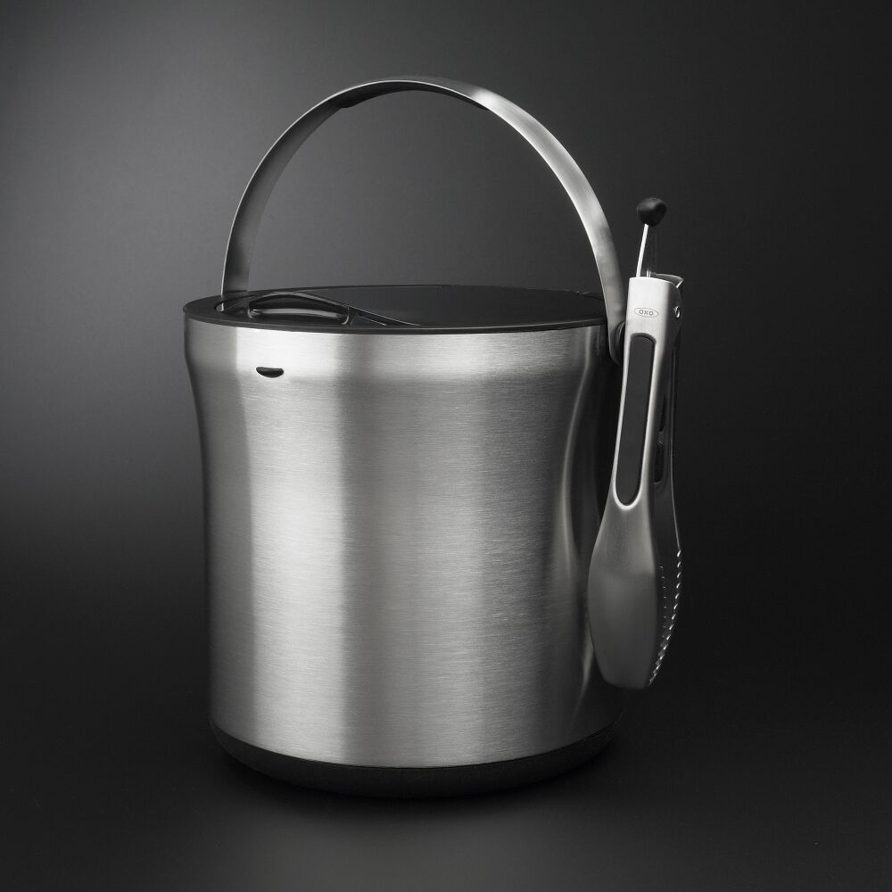 Steel Ice Bucket & Tong Set K1