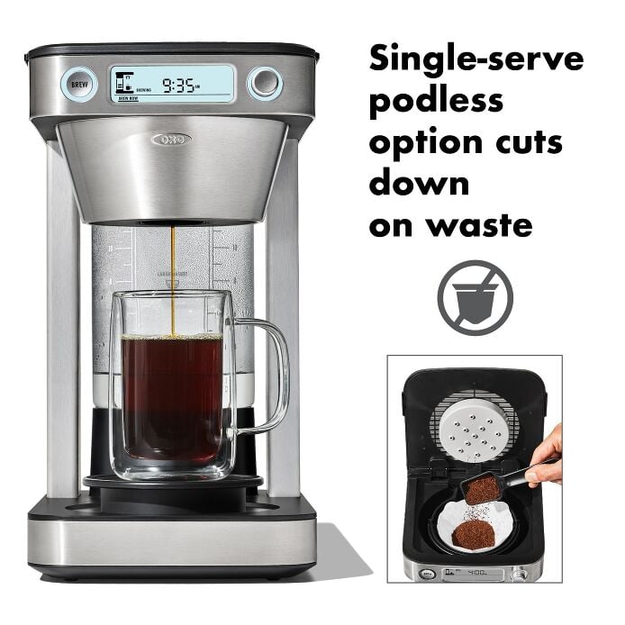 12-Cup Coffee Maker with Podless Single-Serve Function C4
