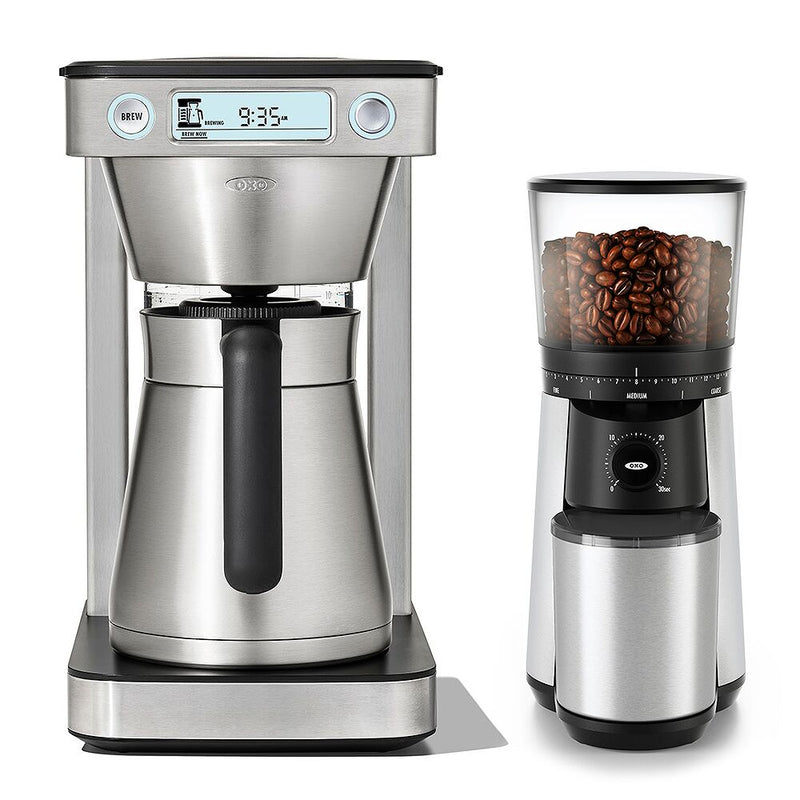 12-Cup Coffee Maker with Podless Single-Serve Function & Conical Burr Coffee Grinder Bundle W7