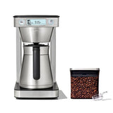 12-Cup Coffee Maker with Podless Single-Serve Function & Steel Coffee POP Container (1.7 Qt) with Scoop Bundle A7