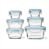 12-Piece Smart Seal Glass Container Set - Arctic Blue A2