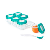 2 oz Baby Blocks™ Plastic Freezer Storage Containers - Tot Teal U4
