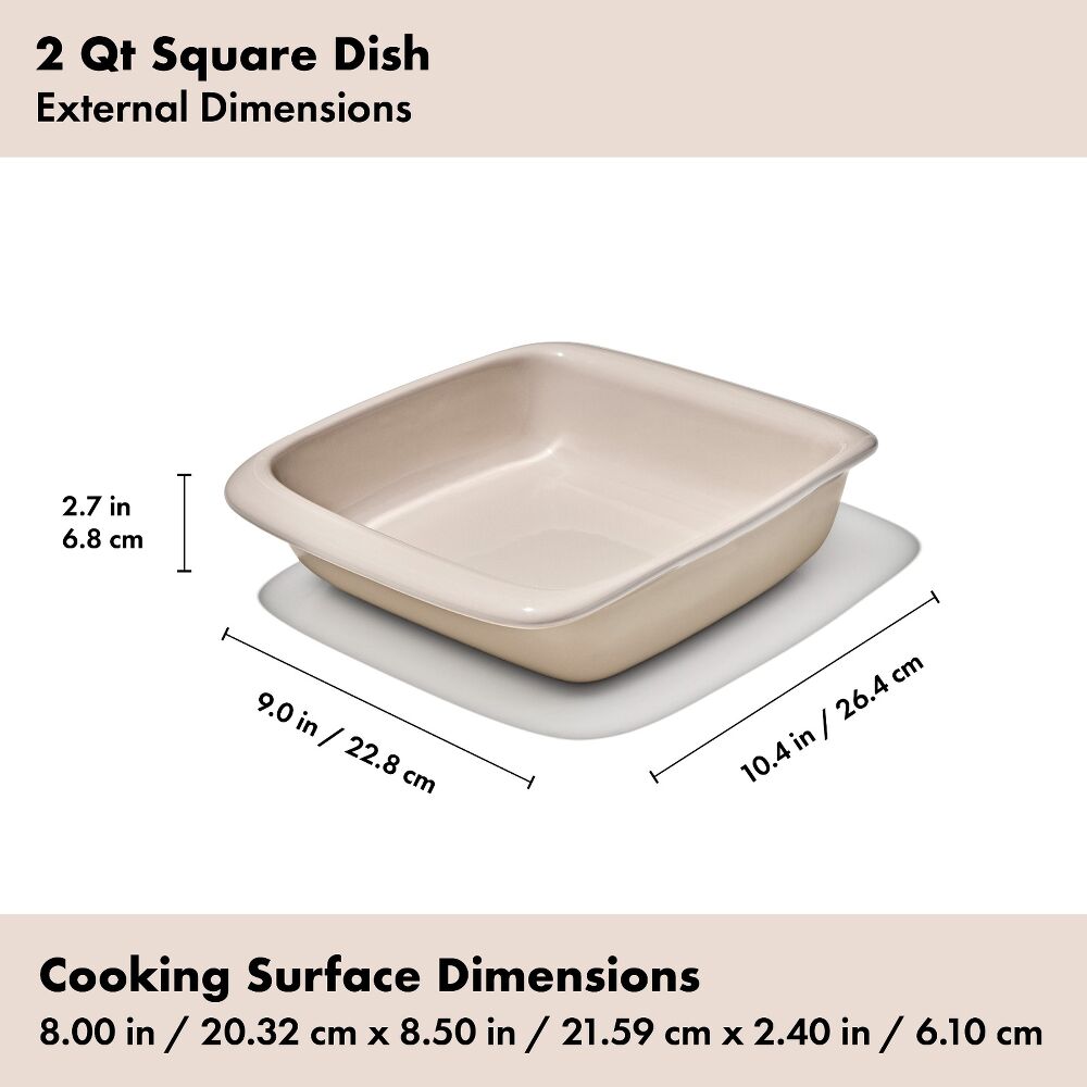 2 Qt Square Stoneware Baking Dish Y1