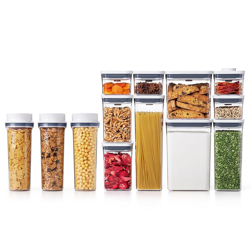 3 Piece Cereal Dispenser Set & 10-Piece POP Container Set Bundle U3