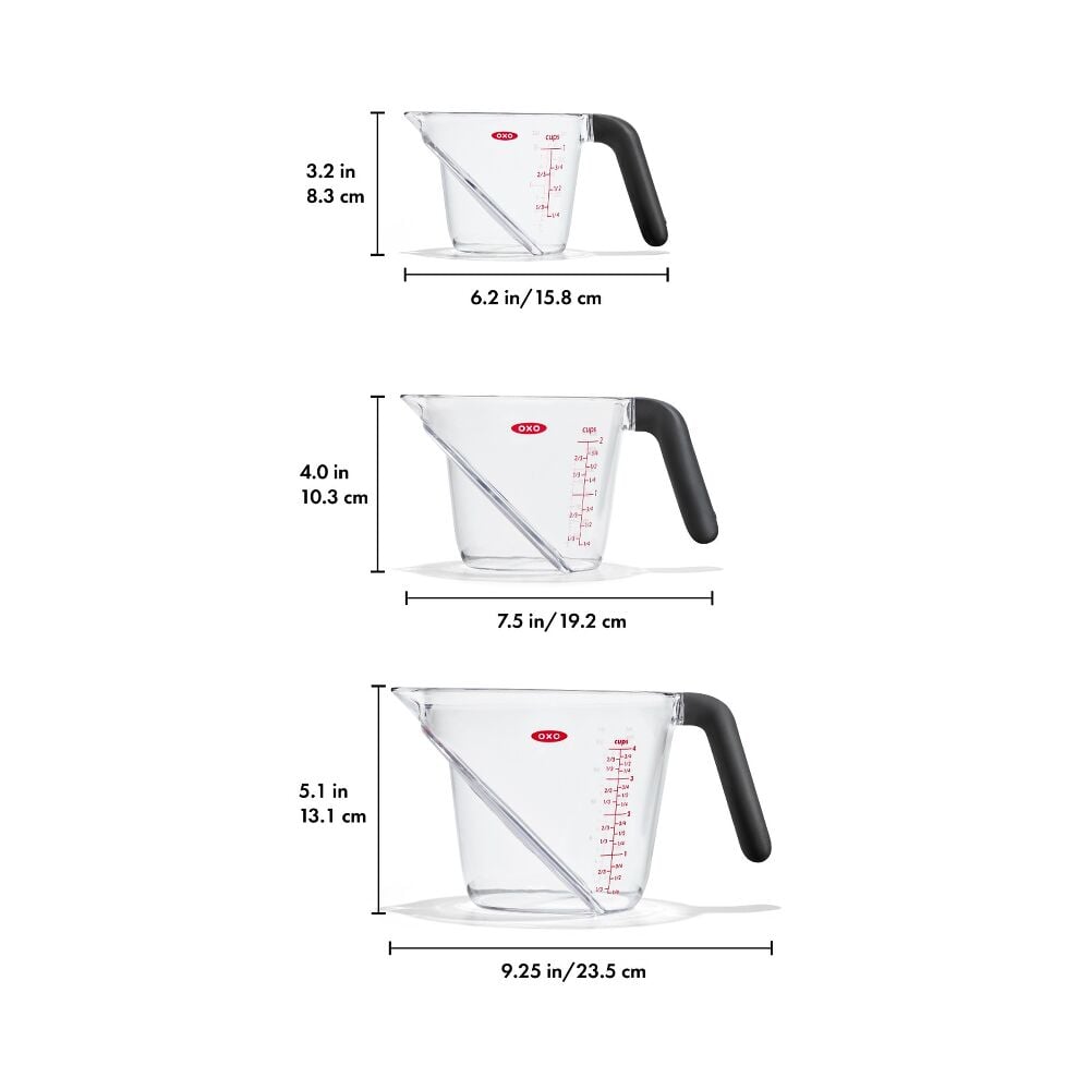 3 Piece Angled Measuring Cup Set N0