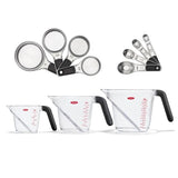 3 Piece Angled Measuring Cup Set & Stainless Steel Measuring Cups and Spoons Set Bundle Z1