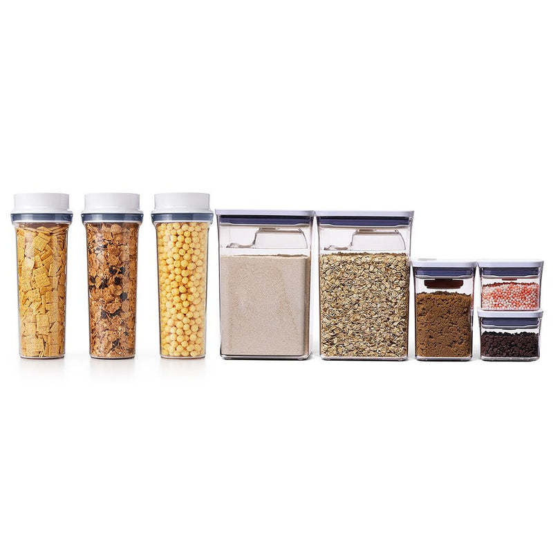 3 Piece Cereal Dispenser Set & 8-Piece POP Container Baking Set Bundle E1
