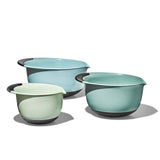 3 Piece Mixing Bowl Set - Cadet Blue, Tower Grey, Jade O0
