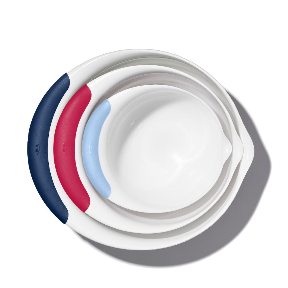 3 Piece Mixing Bowl Set New Colored Handles H1