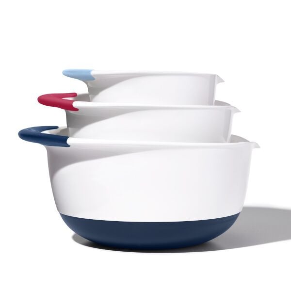 3 Piece Mixing Bowl Set New Colored Handles H1