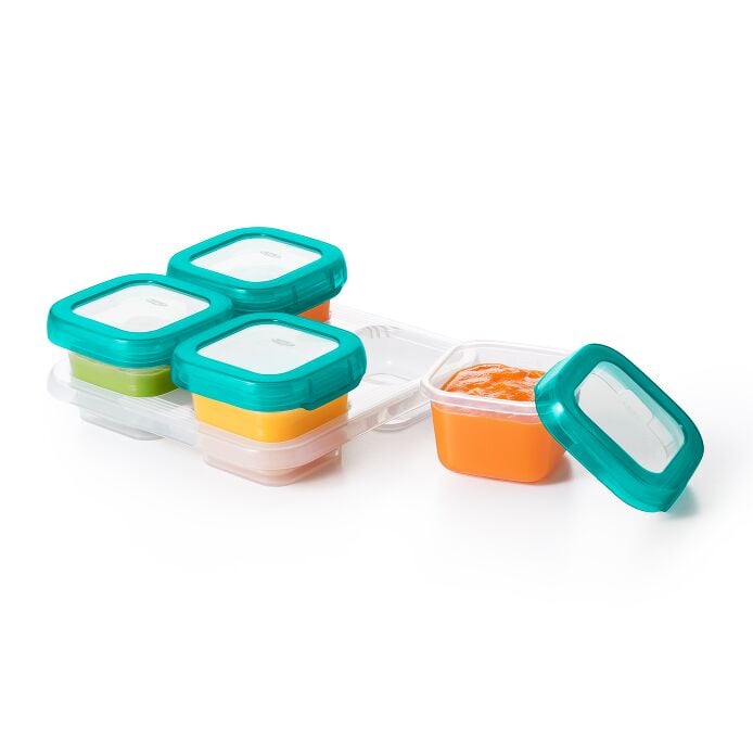 4 oz Baby Blocks™ Plastic Freezer Storage Containers Q1