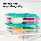 4 oz Baby Blocks™ Silicone Freezer Storage Containers - Tot Teal T8