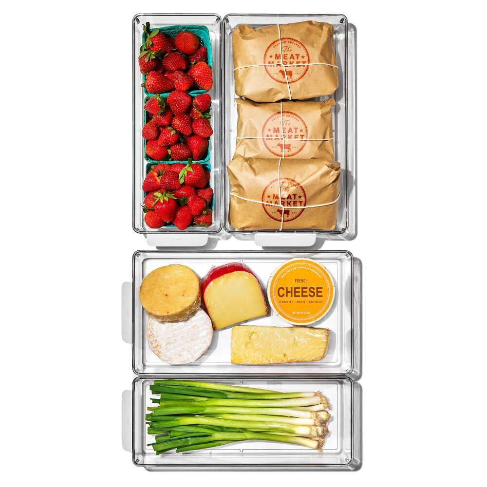 4 Piece Refrigerator Storage Bin Starter Set R9
