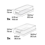 4 Piece Refrigerator Storage Bin Starter Set R9