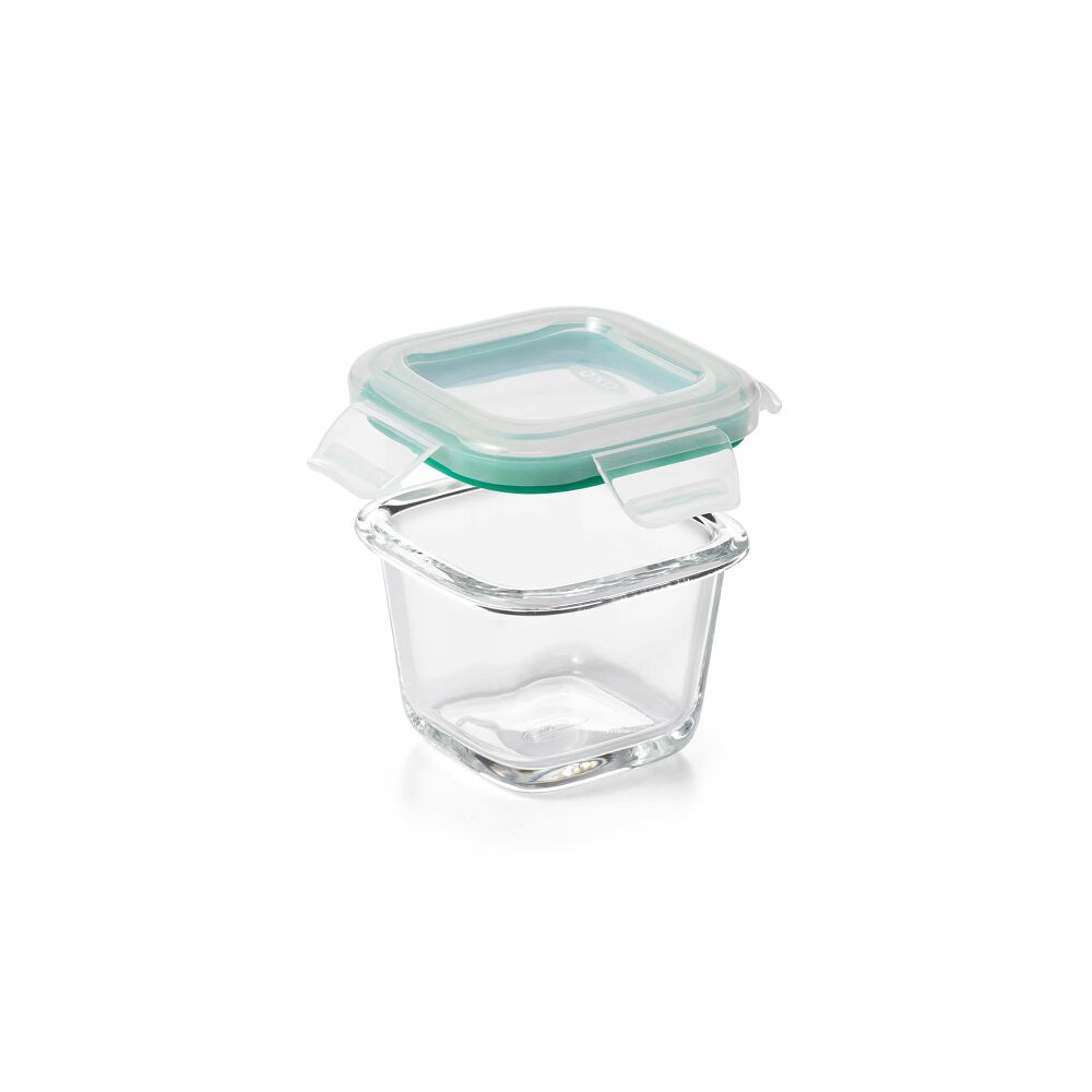 4 Piece Smart Seal Glass Mini Square Container Set O3