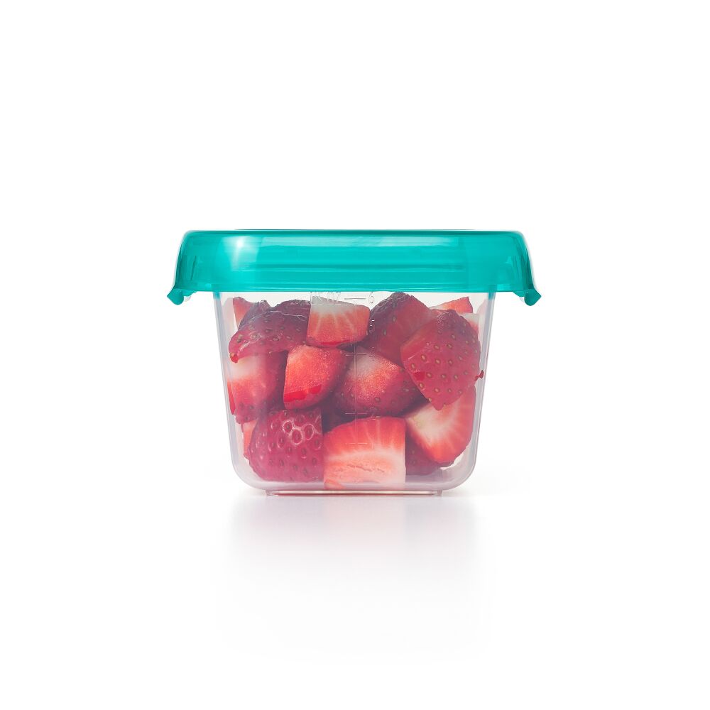 6 oz Baby Blocks™ Plastic Freezer Storage Containers - Tot Teal G7