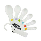 7 Piece Plastic Measuring Spoons - White F8