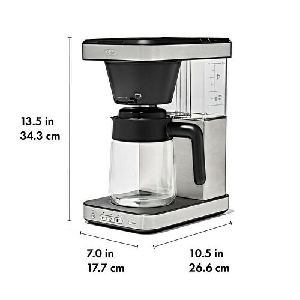 8-Cup Coffee Maker with Podless Single-Serve Function and Glass Carafe M8