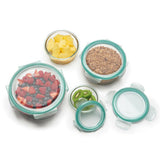 8 Piece Smart Seal Glass Round Container Set O4