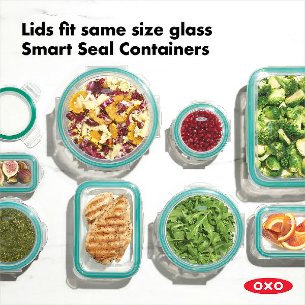 8 Piece Smart Seal Glass Round Container Set O4
