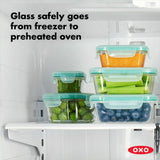 8 Piece Smart Seal Glass Round Container Set O4