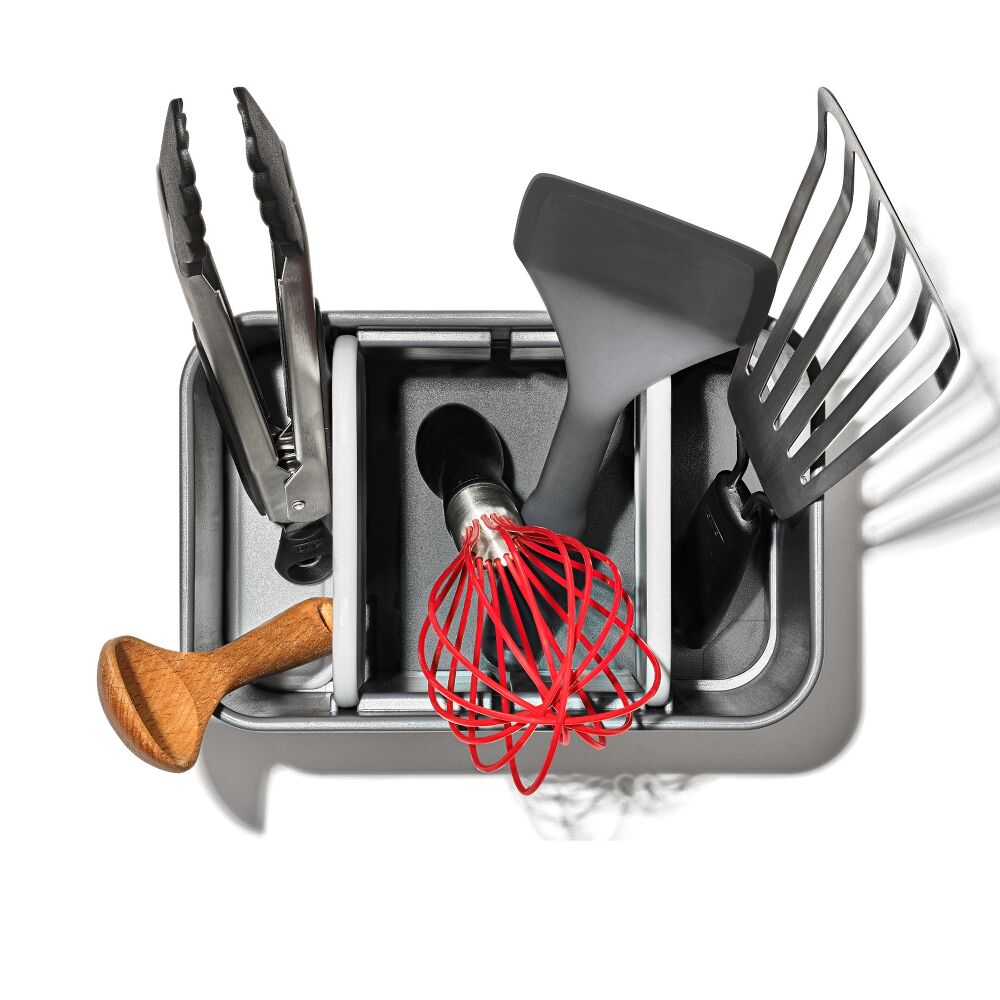 Adjustable Stainless Steel Utensil Holder - Large P9