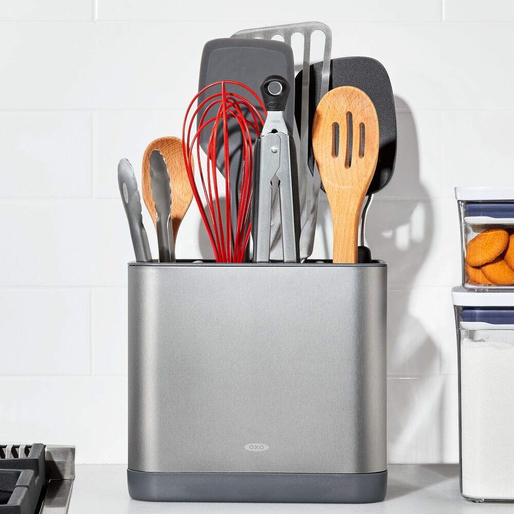 Adjustable Stainless Steel Utensil Holder - Large P9
