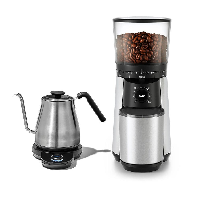 Adjustable Temperature Pour-Over Kettle & Conical Burr Coffee Grinder Bundle U2