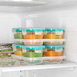 Baby Blocks Glass Food Storage Containers 4 Oz - Tot Teal B2