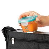 Baby Blocks Glass Food Storage Containers 4 Oz - Tot Teal B2