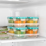 Baby Blocks Glass Food Storage Containers 4 Oz - Tot Teal B2