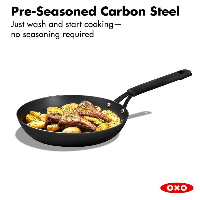 Carbon Steel Obsidian Series 10-Inch Frypan with Silicone Sleeve N4
