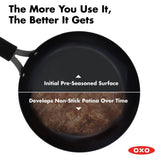 Carbon Steel Obsidian Series 10-Inch Frypan with Silicone Sleeve N4