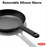 Carbon Steel Obsidian Series 10-Inch Frypan with Silicone Sleeve N4