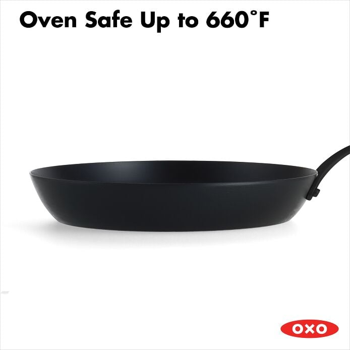 Carbon Steel Obsidian Series 10-Inch Frypan with Silicone Sleeve N4