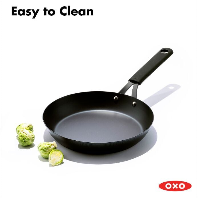 Carbon Steel Obsidian Series 10-Inch Frypan with Silicone Sleeve N4