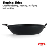 Carbon Steel Obsidian Series 12-Inch Wok with Silicone Sleeve M9
