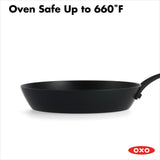 Carbon Steel Obsidian Series 8-Inch Frypan with Silicone Sleeve N3