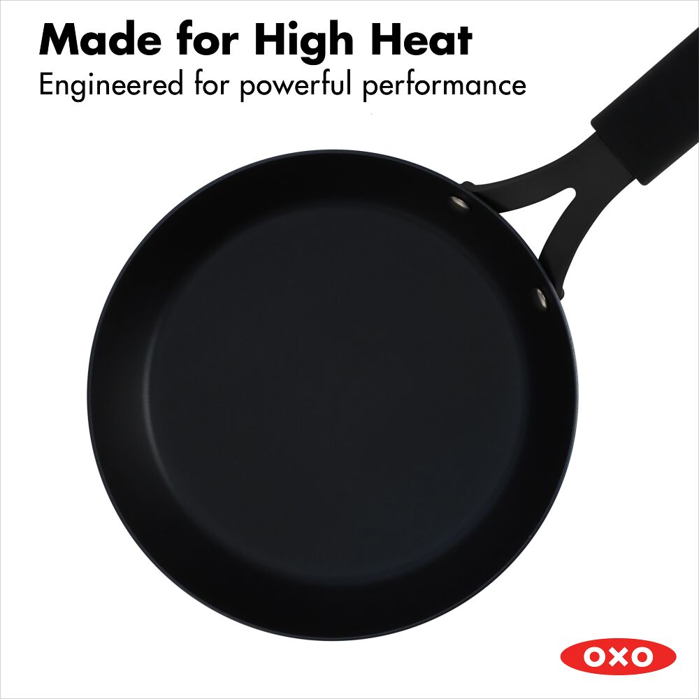 Carbon Steel Obsidian Series 8-Inch Frypan with Silicone Sleeve N3